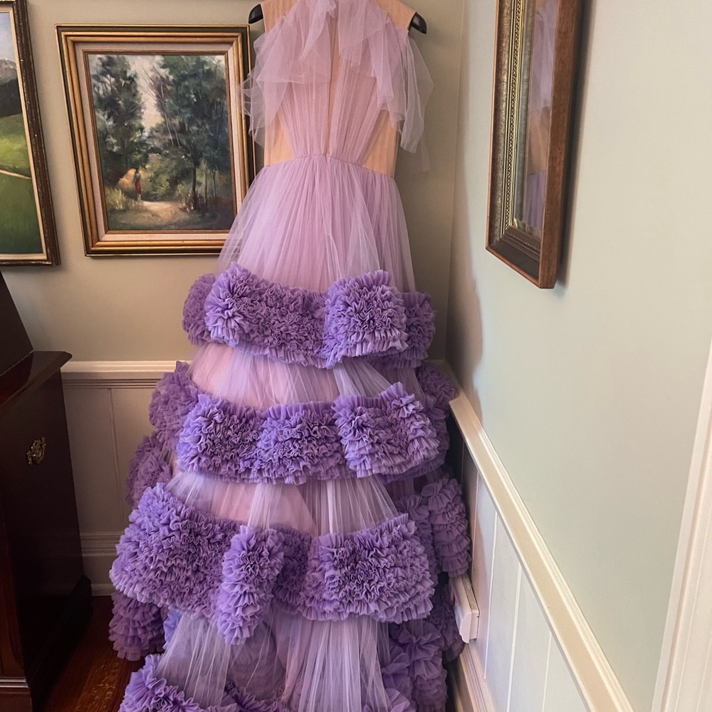 Christian Siriano purple Dress Gown US8 M L princess costume PROM Medium - Picture 4 of 16